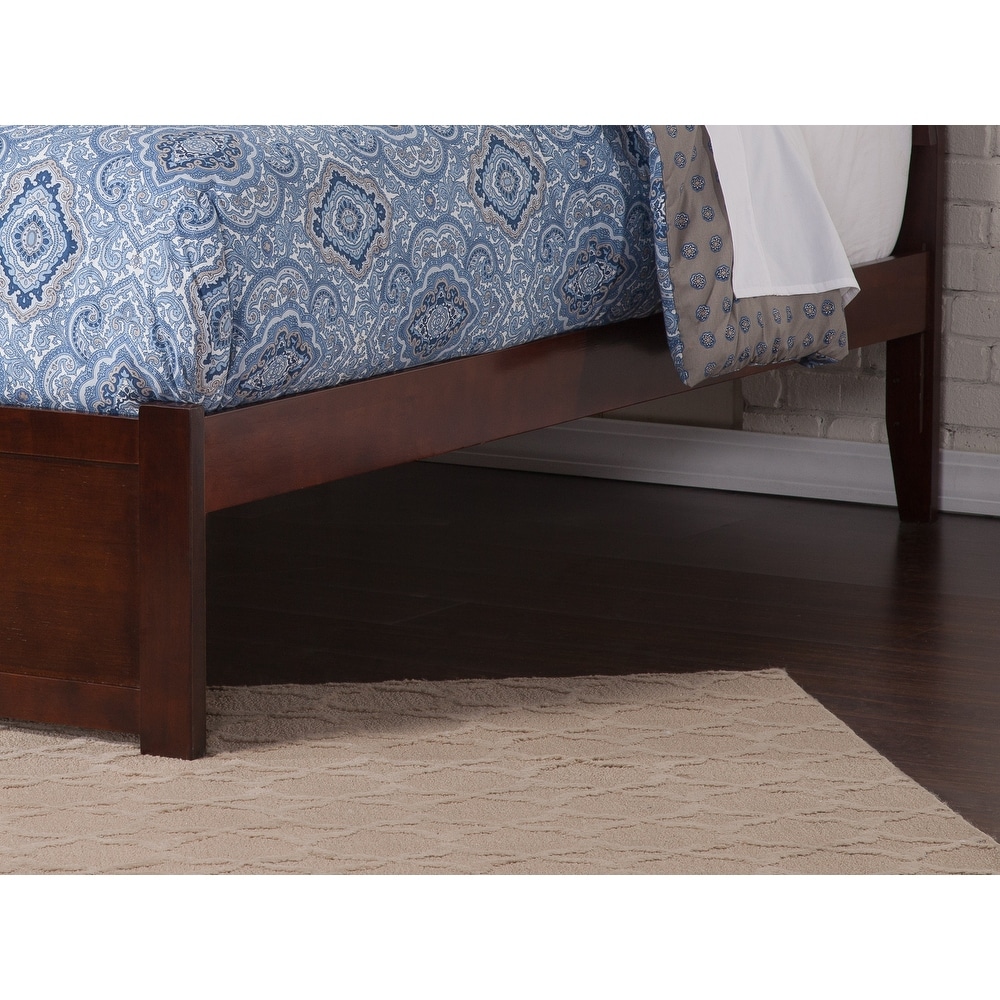 Mission King Platform Bed with 2 Drawers in Walnut