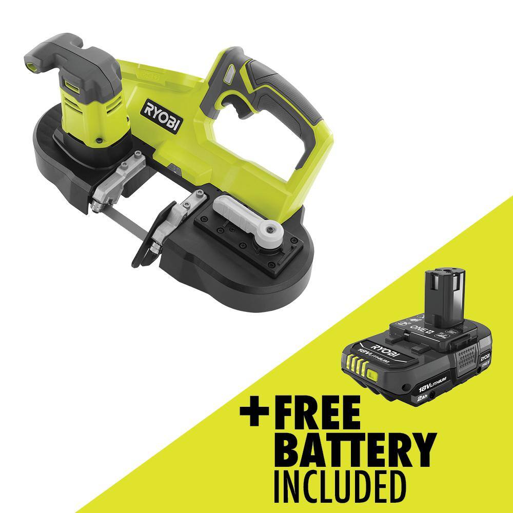 RYOBI ONE+ 18V Cordless 2-12 in. Compact Band Saw with FREE 2.0 Ah Battery P590-PBP006