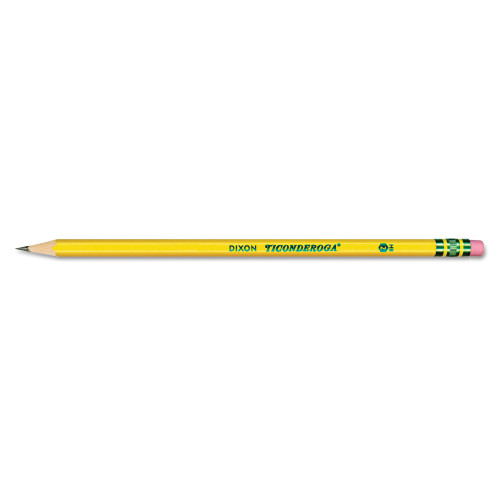 Ticonderoga Pre-Sharpened Pencil， HB (#2)， Black Lead， Yellow Barrel， 30/Pack (13830)