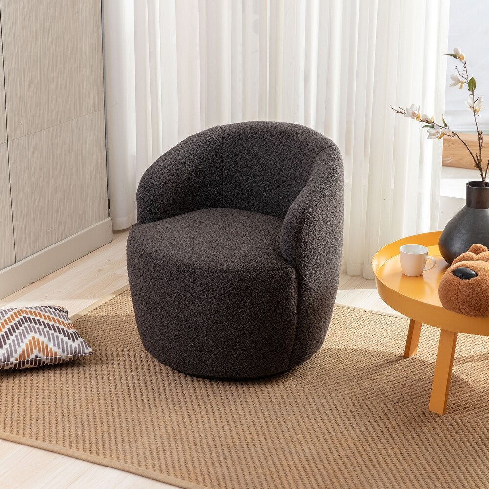 Swivel Chair for Living Room Bedroom  Corner Chairs for Small Space  Barrel Chair Round Accent Chair Armchair Club Arm Chairs