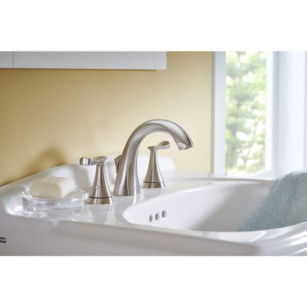 American Standard Chatfield 8 in Widespread 2Handle Bathroom Faucet in Brushed Nickel