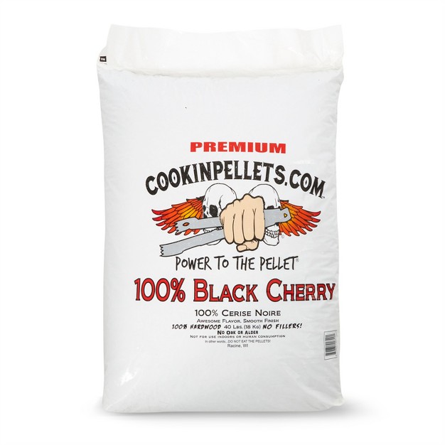 Cookinpellets Premium Hickory Grill Smoker Smoking Wood Pellets Bundle With Black Cherry Smoker Smoking Hardwood Wood Pellets 40 Pound Bags