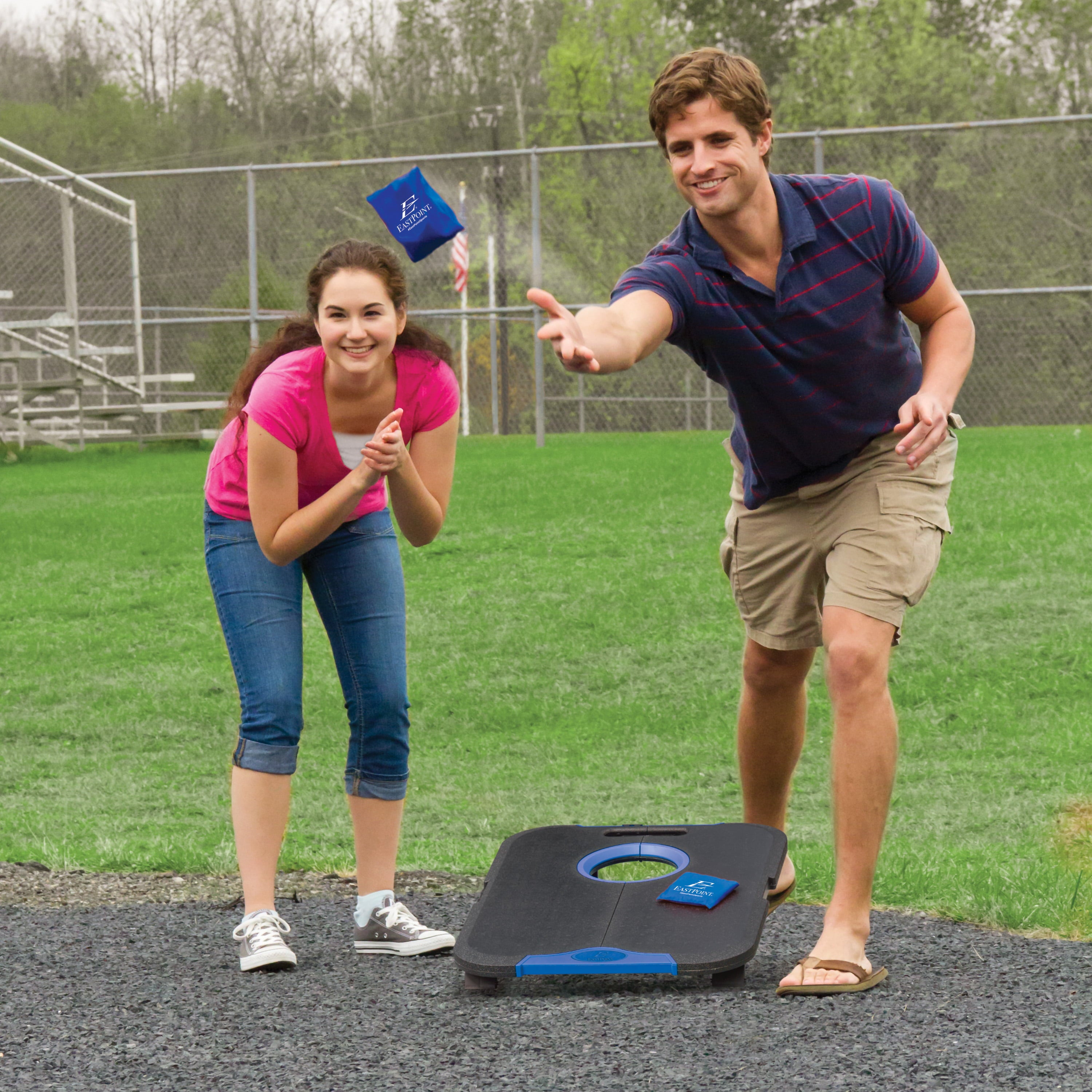 EastPoint Sports Light-Up Bean Bag Toss Plastic Cornhole Set