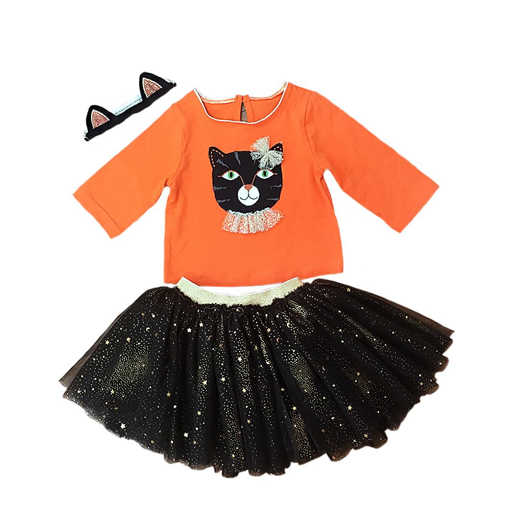 Purrrfect Halloween Cat - Three Piece Tutu Set