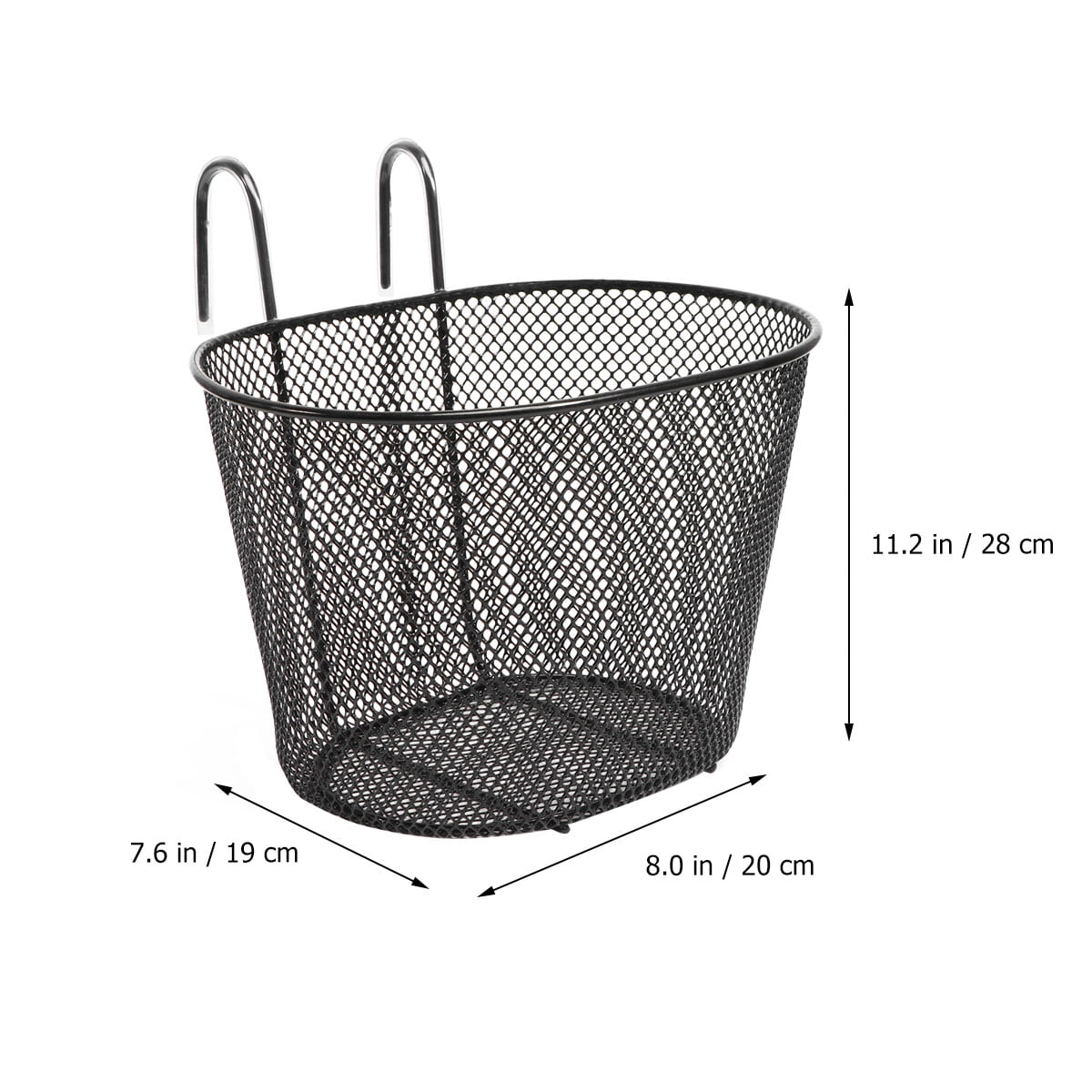 Hook Basket Durable Iron Basket Detachable Hanging Bike Basket Front Handlebar Bike Basket for Man Woman Kids Boys Girls（Random