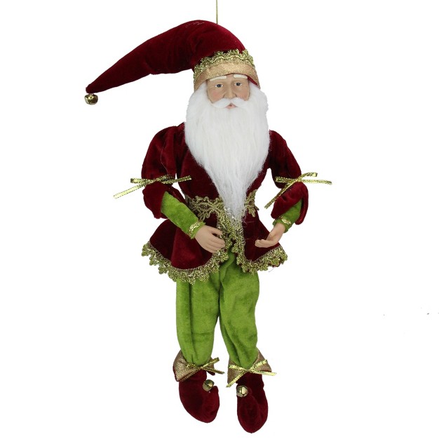 Red And Green Whimsical Elf Christmas Decor Figurine