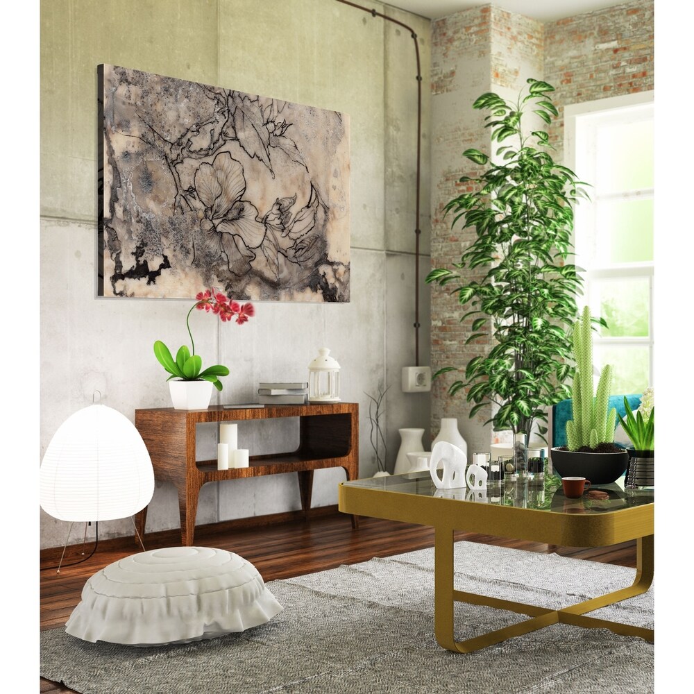 Tattooed Floral I  Premium Gallery Wrapped Canvas