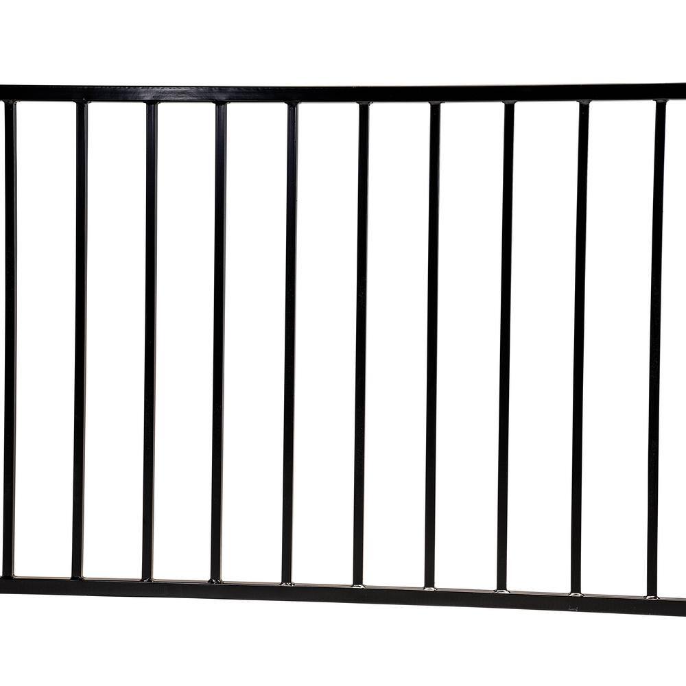 US Door and Fence Pro Series 32 in. H x 8 ft. W Spaced Bar Flat Metal Fence Panel F2GHDS93X32US