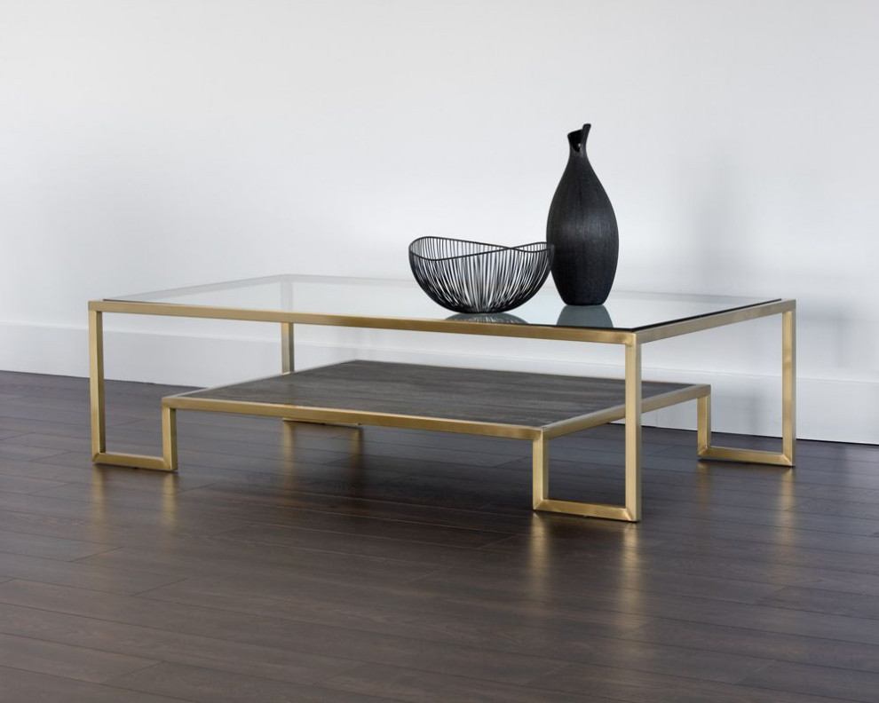 Sunpan Carver Coffee Table   Rectangular   Contemporary   Coffee Tables   by Unlimited Furniture Group  Houzz