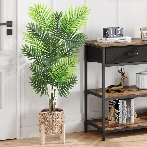 4 ft Artificial Palm Tree，Fake Areca Palm Plant Faux Tropical Palm