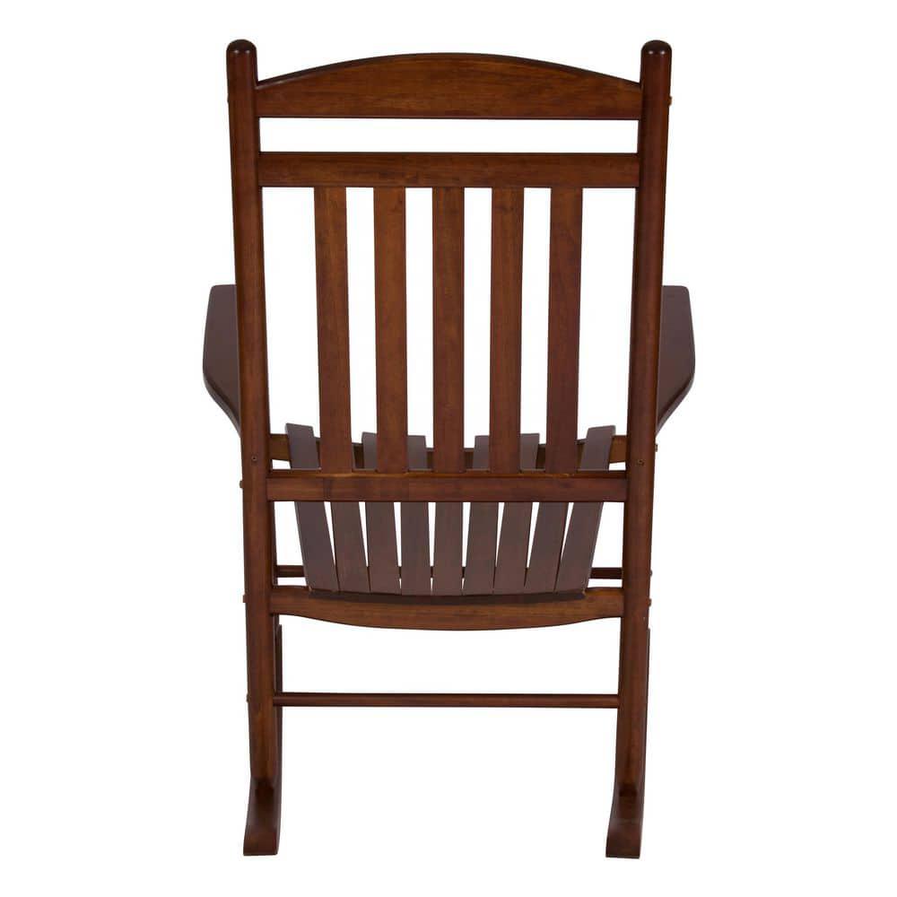 Shine Company Maine Porch Rocker Oak Wood Outdoor Rocking Chair