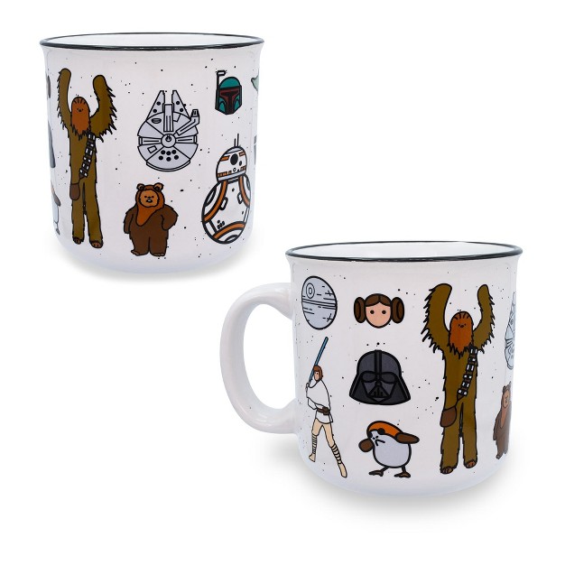 Silver Buffalo Star Wars Characters Ceramic Camper Mug Holds 20 Ounces