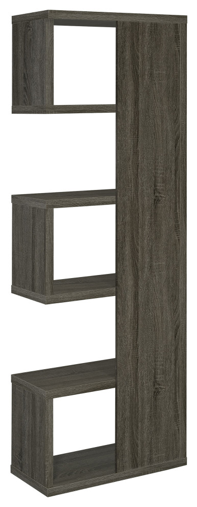 Joey 5 tier Bookcase Weathered Grey   Modern   Bookcases   by Modon  Houzz