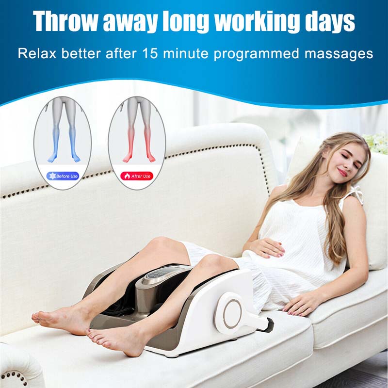 3D Foot Massager Machine with Heat, Leg/Calf/Ankle Shiatsu Feet Massaging for Neuropathy Pain, Plantar Fasciitis