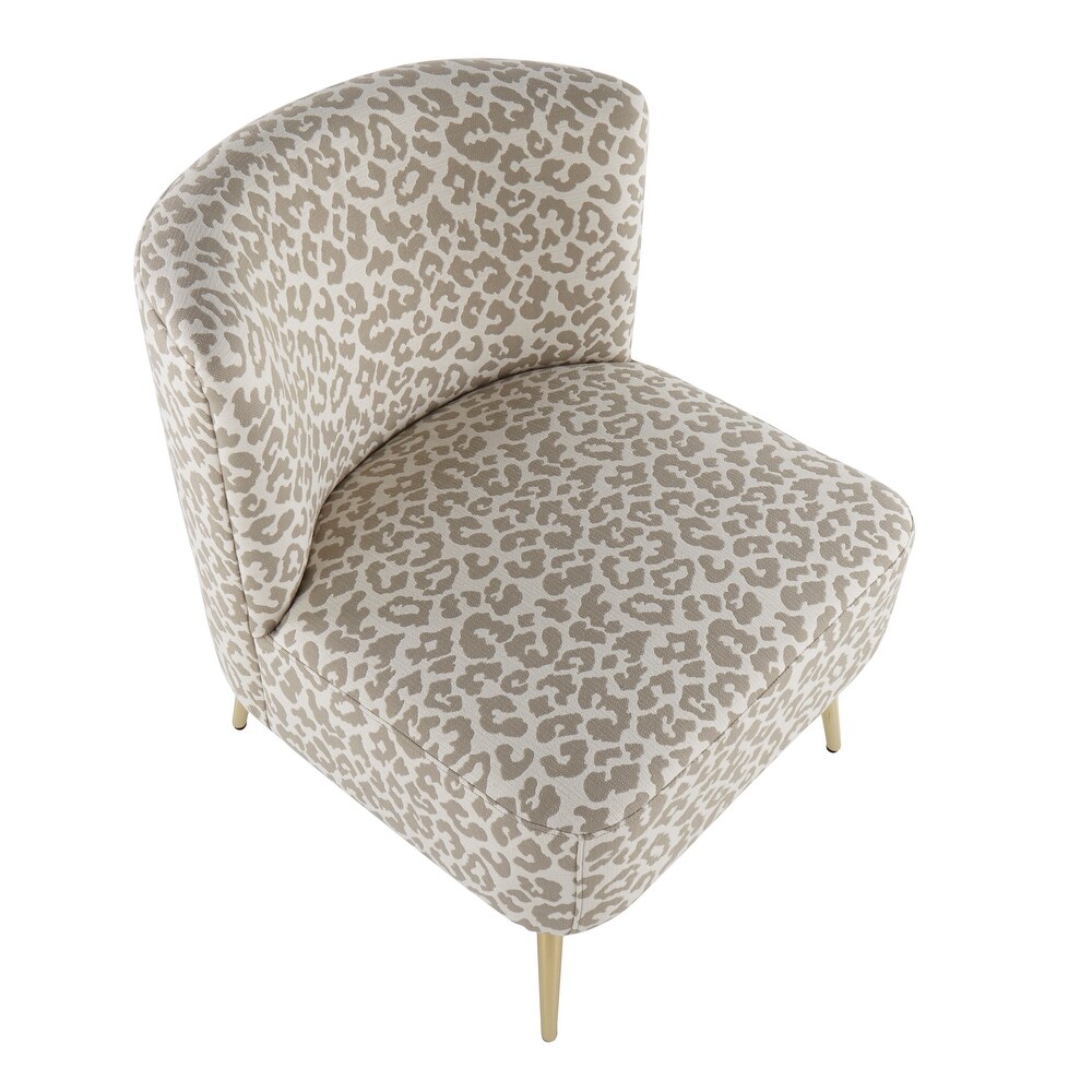 Silver Orchid Harding Leopard Print Slipper Chair