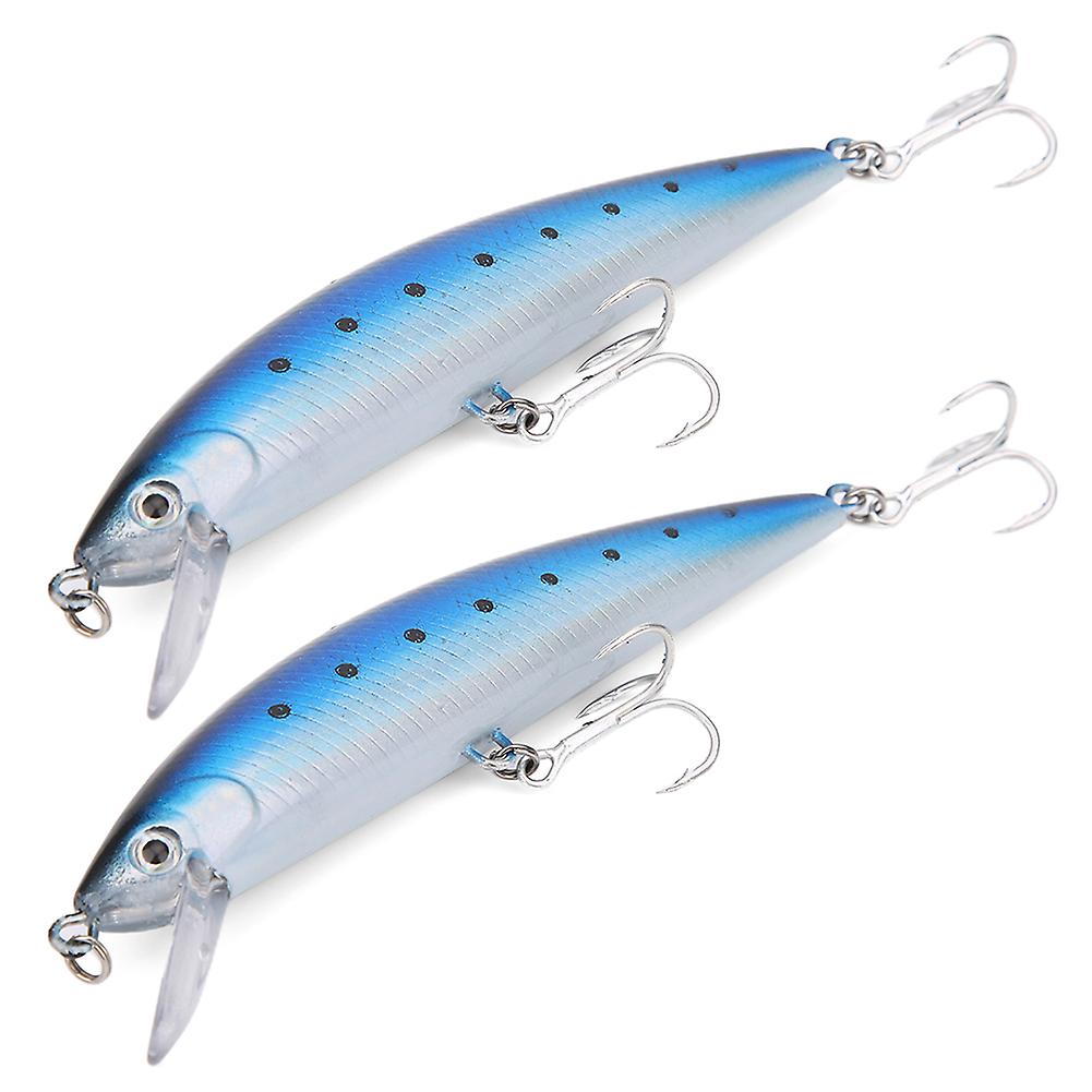 2pcs Sinking Minnow Lure Tongue Plate Artificial Simulation Lifelike Bait Fishing Tackle1#