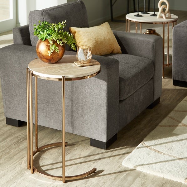 Celsus Champagne Gold Nesting Table Set by iNSPIRE Q Bold