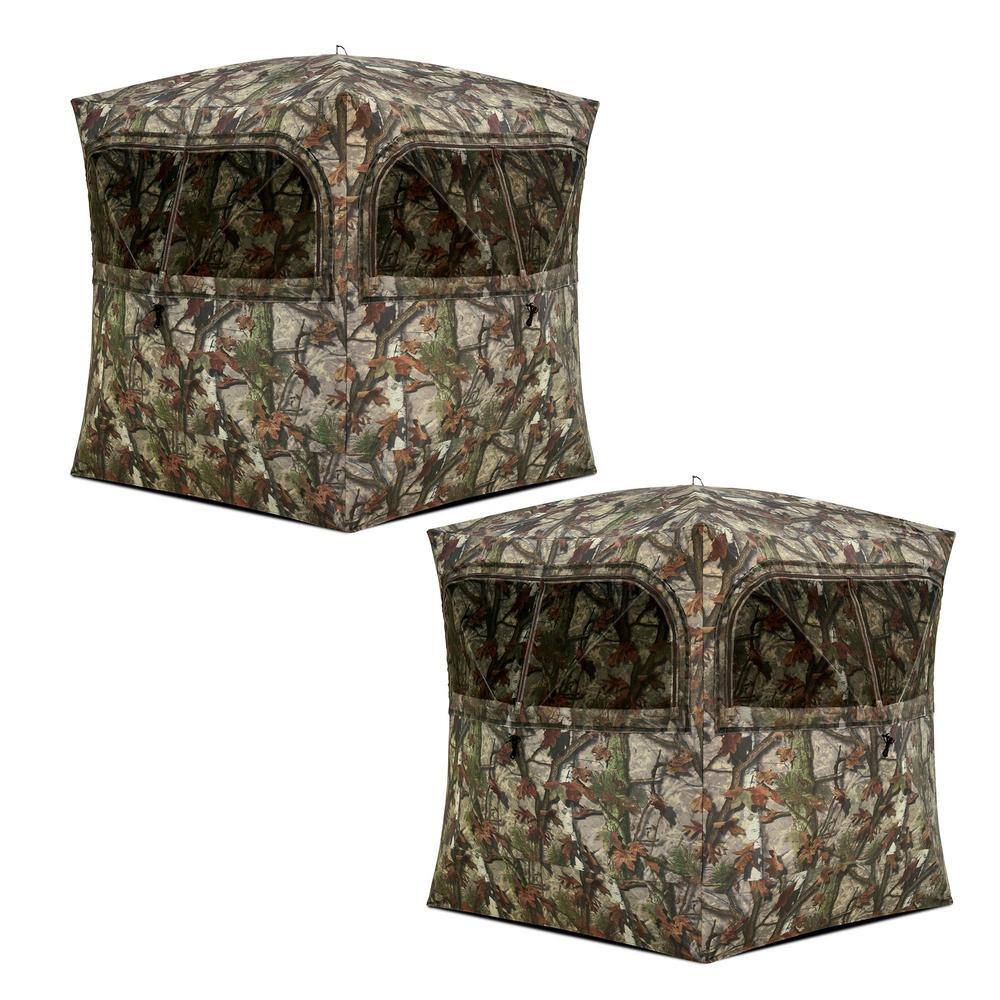 Barronett Blinds Grounder 350 Bloodtrail Camo Pop Up Ground Hunting Blind (2-Pack) 2 x BARR-GR351BT