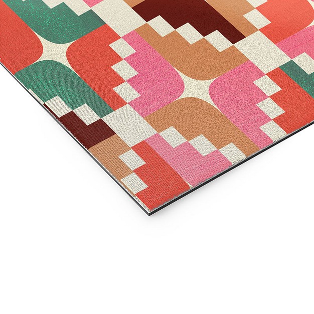 Showmemars Winter Retro Quilt Pattern Welcome Mat society6