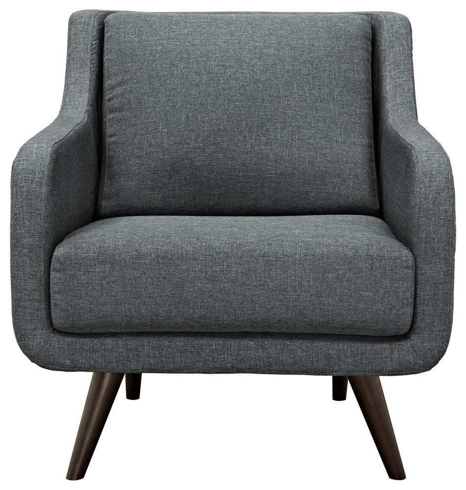 Mila Gray Upholstered Fabric Armchair   Modern   Armchairs And Accent Chairs   by Rustic Home Furniture Deco  Houzz