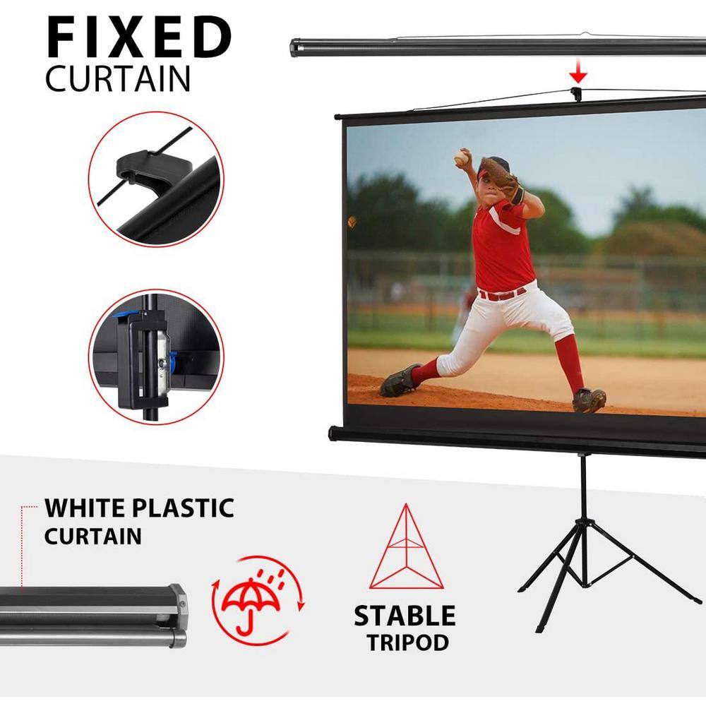 VIVOHOME 100 in. Foldable Projector Screen with Adjustable Tripod Stand X002DXGMLT