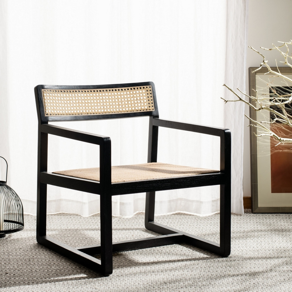 ie Cane Arm Chair  Black/Natural   Tropical   Armchairs And Accent Chairs   by Rustic Home Furniture Deco  Houzz