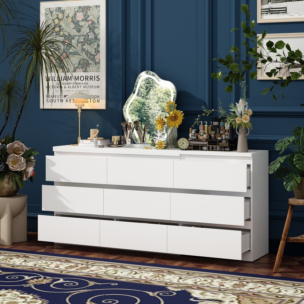 Multifunctional Media Console: Contemporary Expandable Unit Dresser