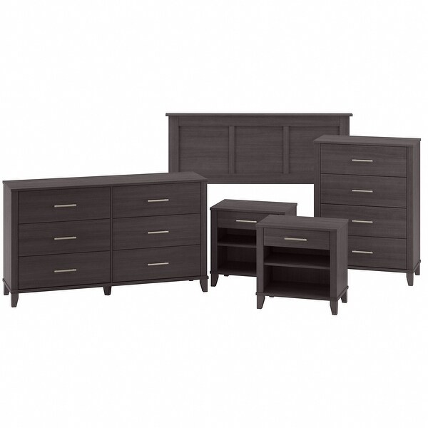 Somerset 5 Piece Full/Queen Size Bedroom Set by Bush Furniture - - 35808832