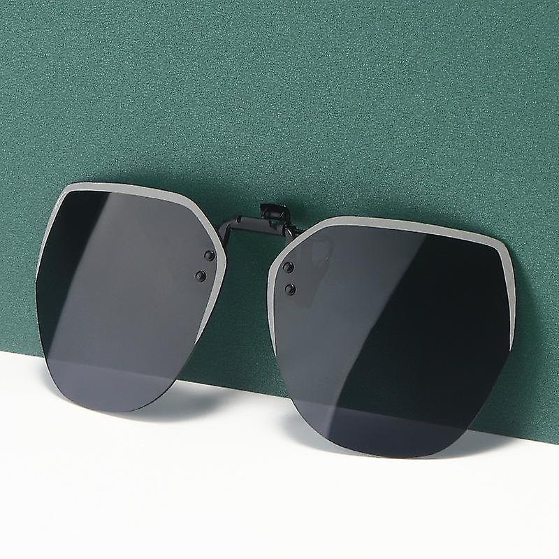 Born Pretty Sunglasses Polarized Clip Uv400 Men Frameless Lightweight Glasses For Car Driver Polarized Flip-up Sun Glasses  Eyewear