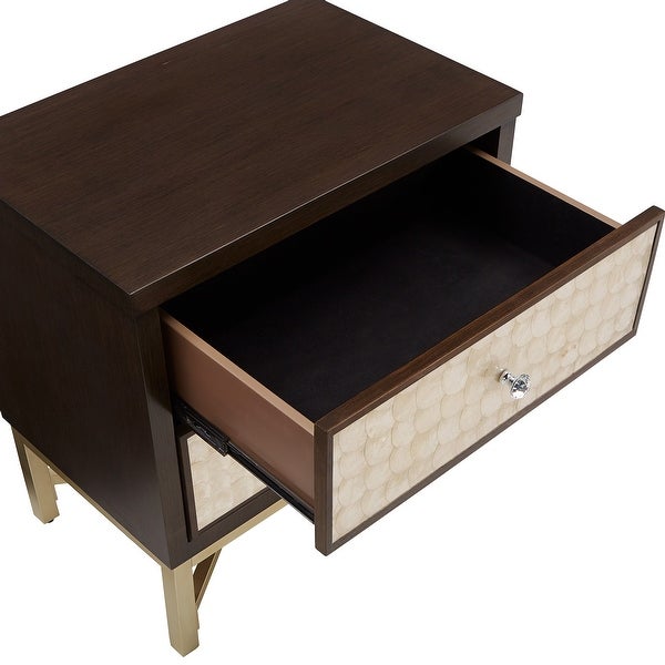 Corrianna Accent End Table with 2 Shell Front Drawers by iNSPIRE Q Bold