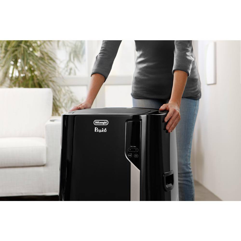 DeLonghi 12500 BTU 3-Speed 550 sq. ft. Portable Air Conditioner with Heat Eco Real Feel and Wi-Fi in Black PACEL376HGRFK-BK