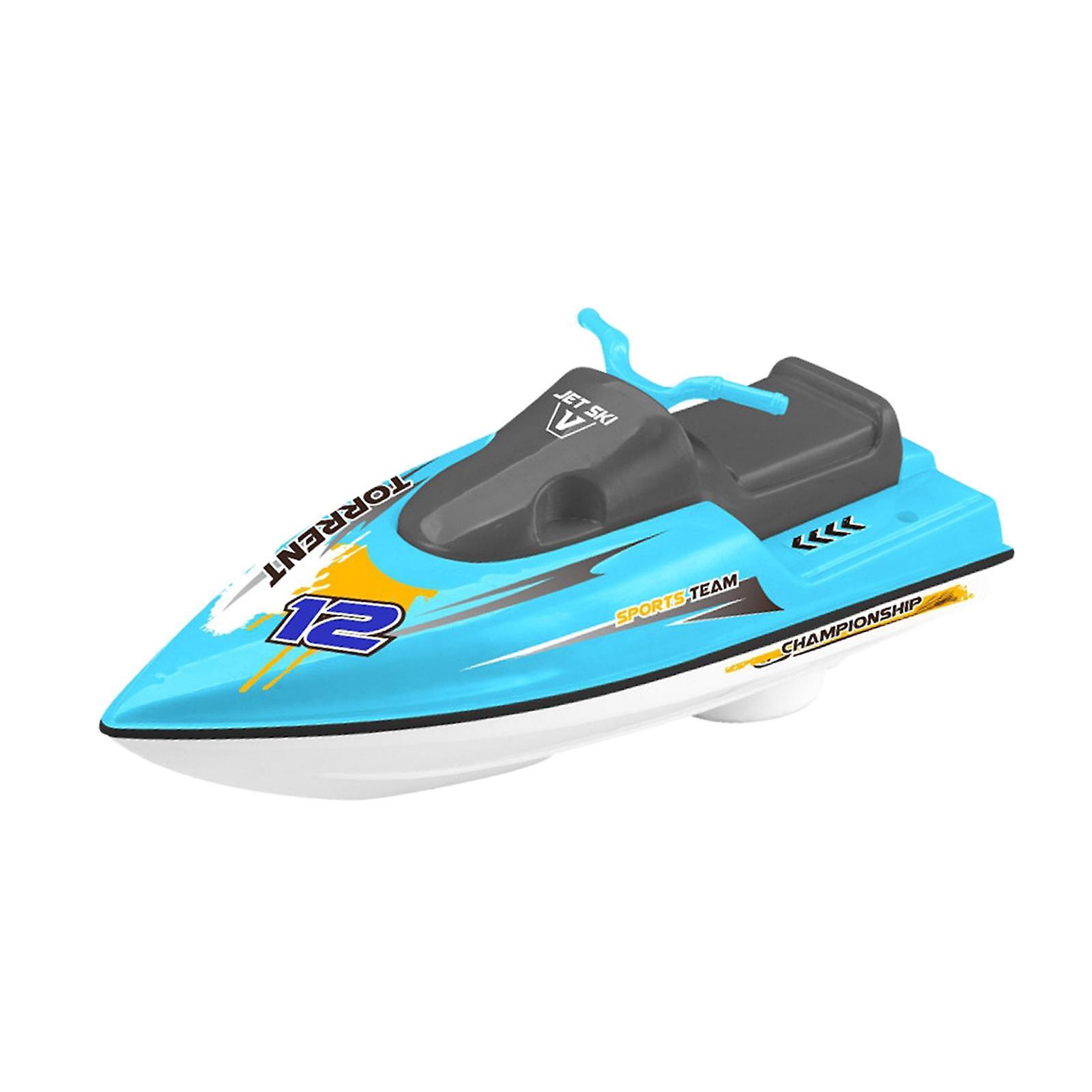 Electric Speed Boat Toy Boat Tub Toy Boat Bathtub Toy For Children Baby Kids Blue