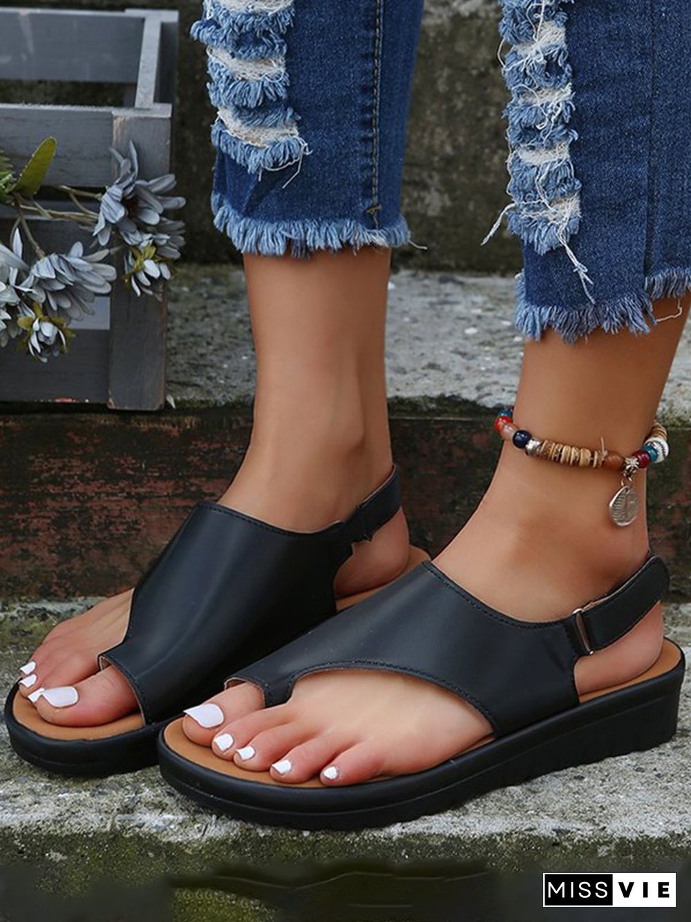 Comfortable Soft Sole Vintage Thong Sandals