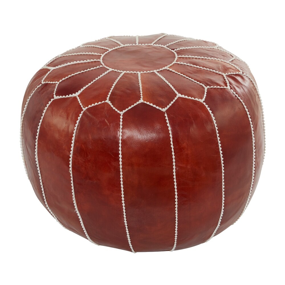 Leather Bohemian Pouf