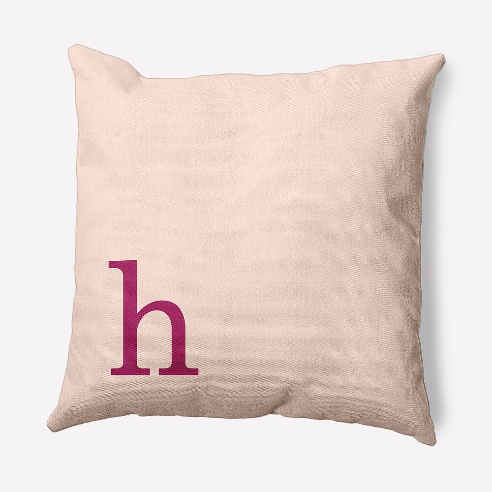 Modern Monogram Indoor/Outdoor Throw Pillow H