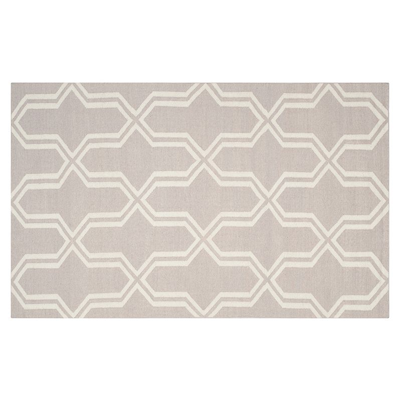 Safavieh Dhurries Flattened Quatrefoil Handwoven Flatweave Wool Rug