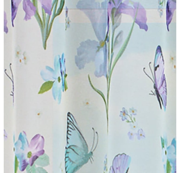 Collections Etc Sheer Floral Butterfly Panel