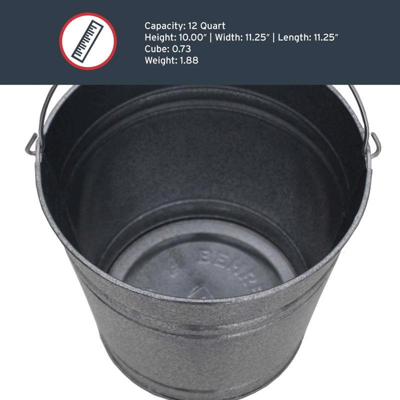 GALV STEEL PAIL 12QT