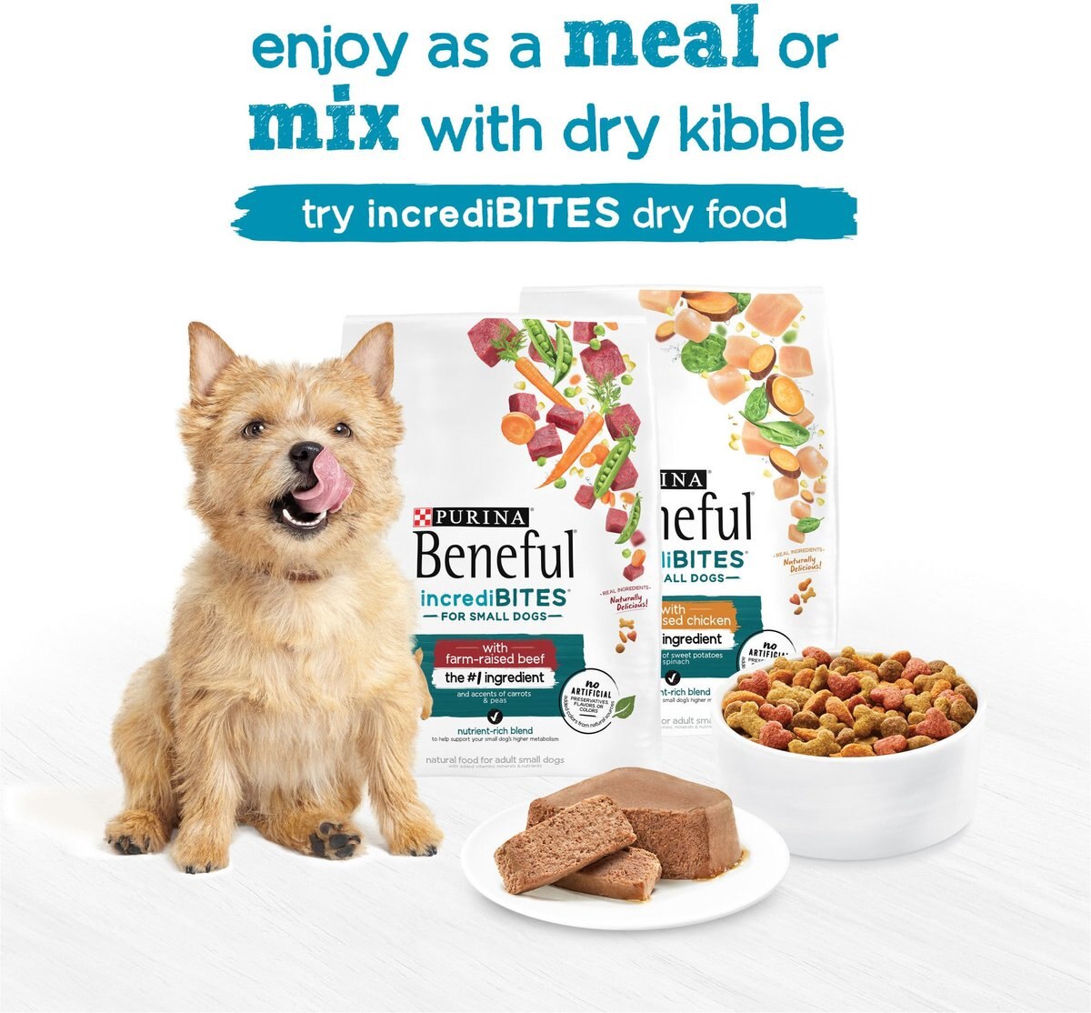 Purina Beneful IncrediBites Grilled Chicken Flavor in a Savory Gravy Pate Small Wet Dog Food， 3.5-oz can， case of 10