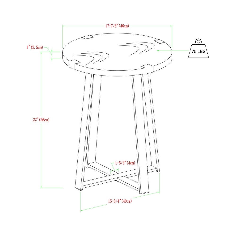 Middlebrook Barnett Round Metal Wrap Side Table