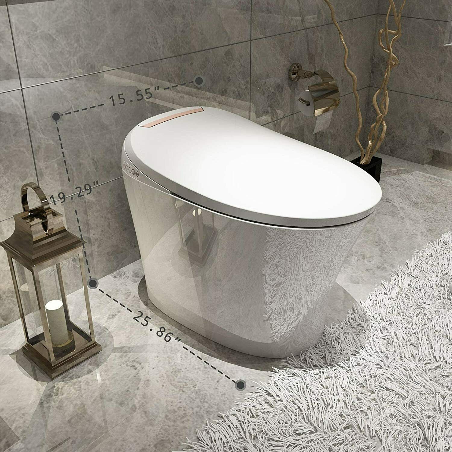 COSVALVE Smart Toilet with Integrated Multi Function Remote Control