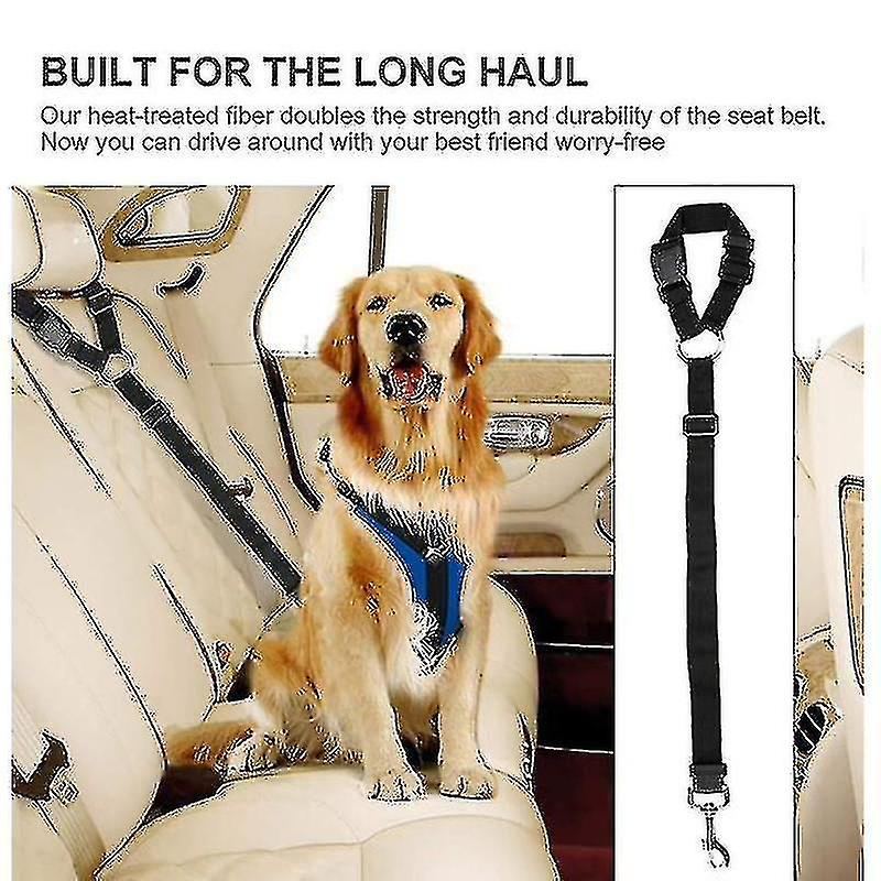 Car Dog Seat Belts， 2 Pack Car Headrest Restraint Adjustable Safety Leads