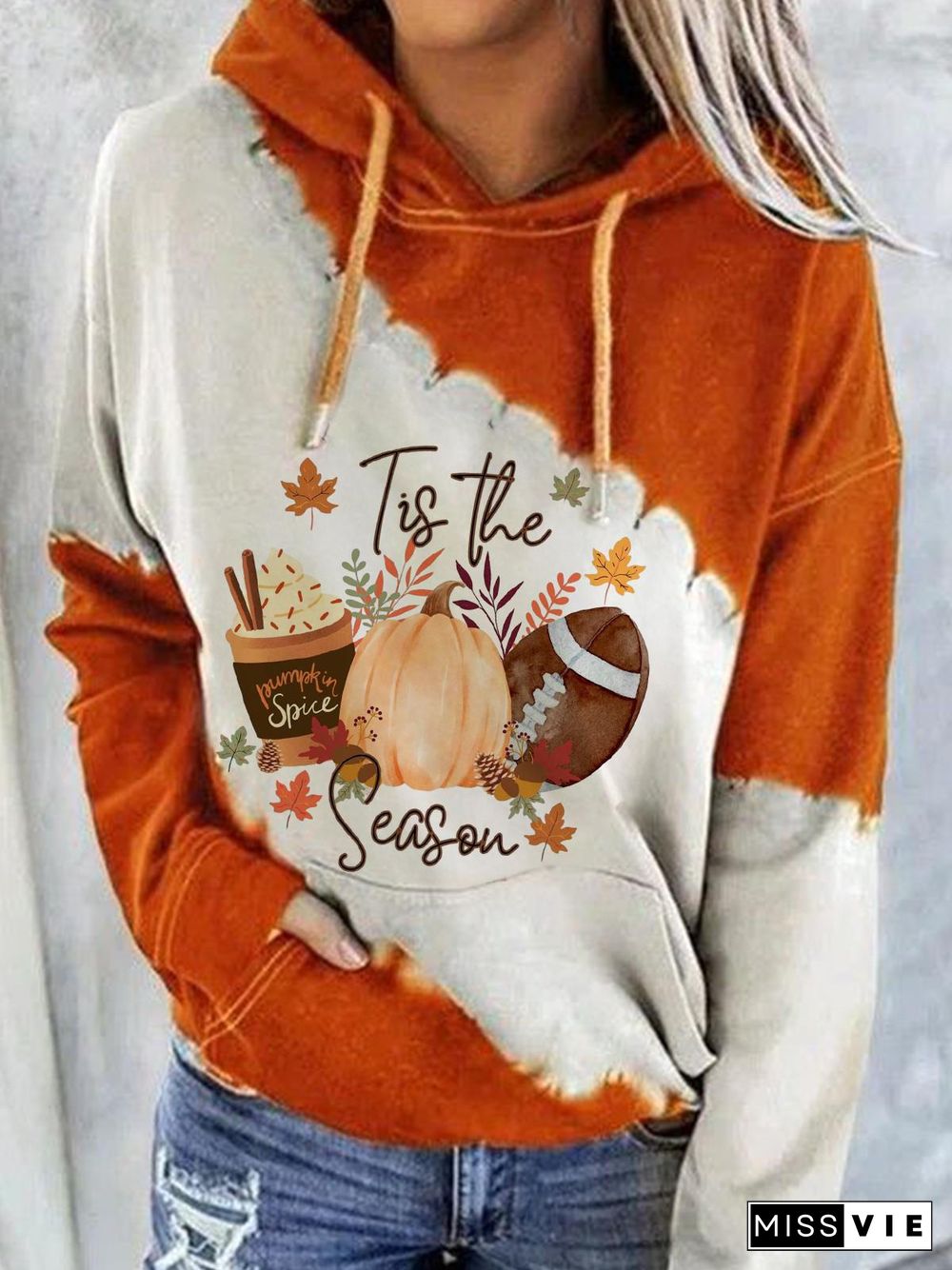 Tis' The Season Tie Dye Long Sleeve Hoodie