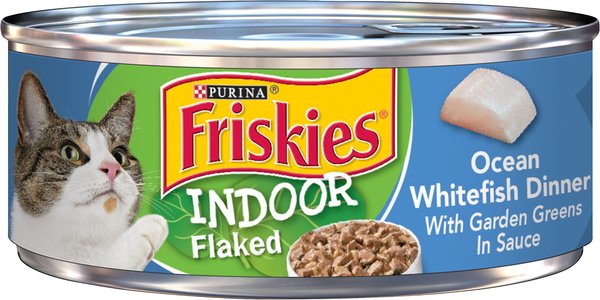 Friskies Indoor Flaked Ocean Whitefish Dinner Canned Cat Food