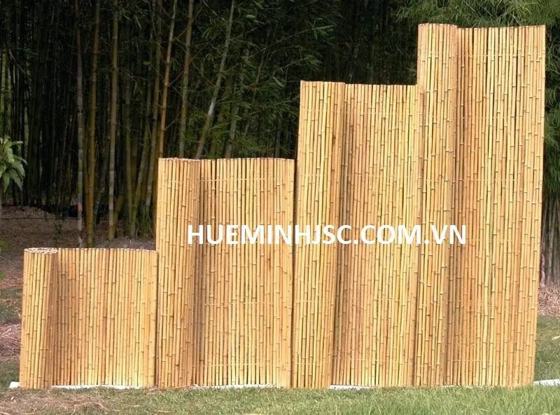 Nature and Smoke Bamboo fences for garden High quality natural Vietnamese bamboo fence easy to assemble