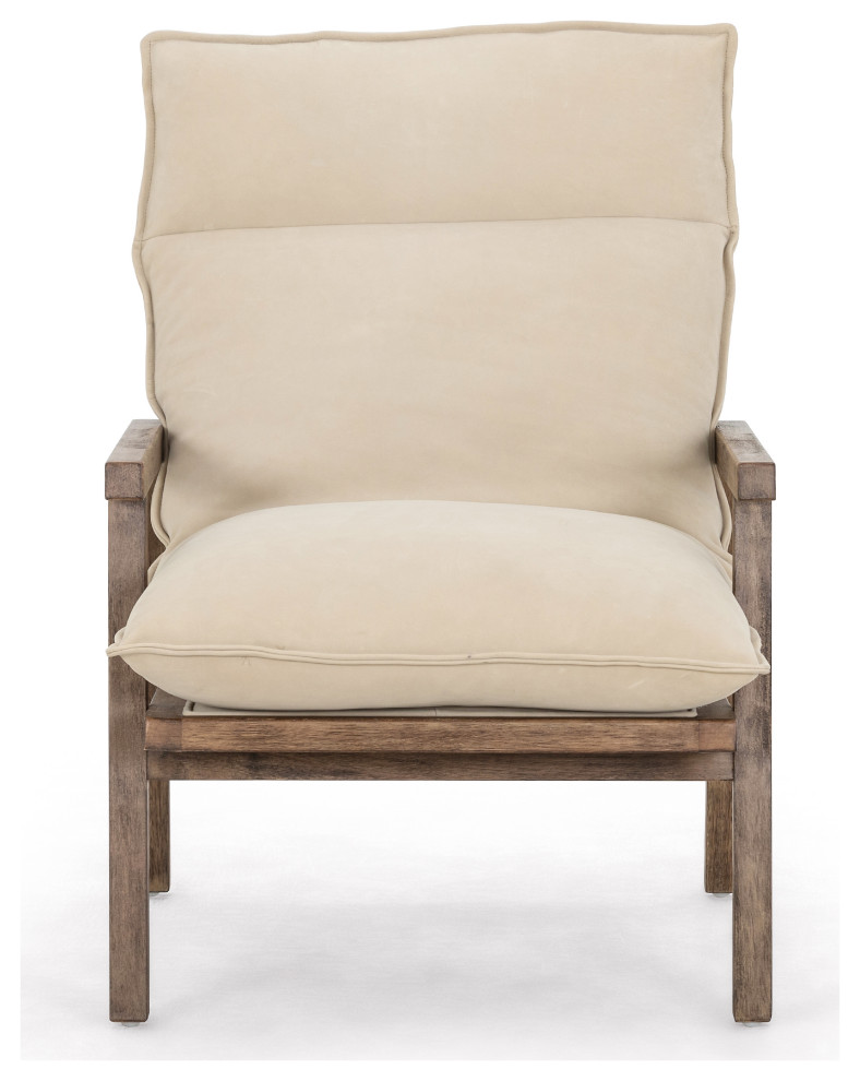 Orion chair nubuck sand   Midcentury   Armchairs And Accent Chairs   by AFB Decor  Houzz