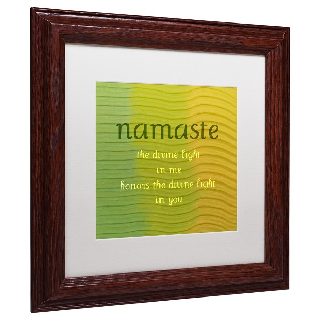 Trademark Fine Art michelle Calkins x27 namaste x27 Matted Framed Art