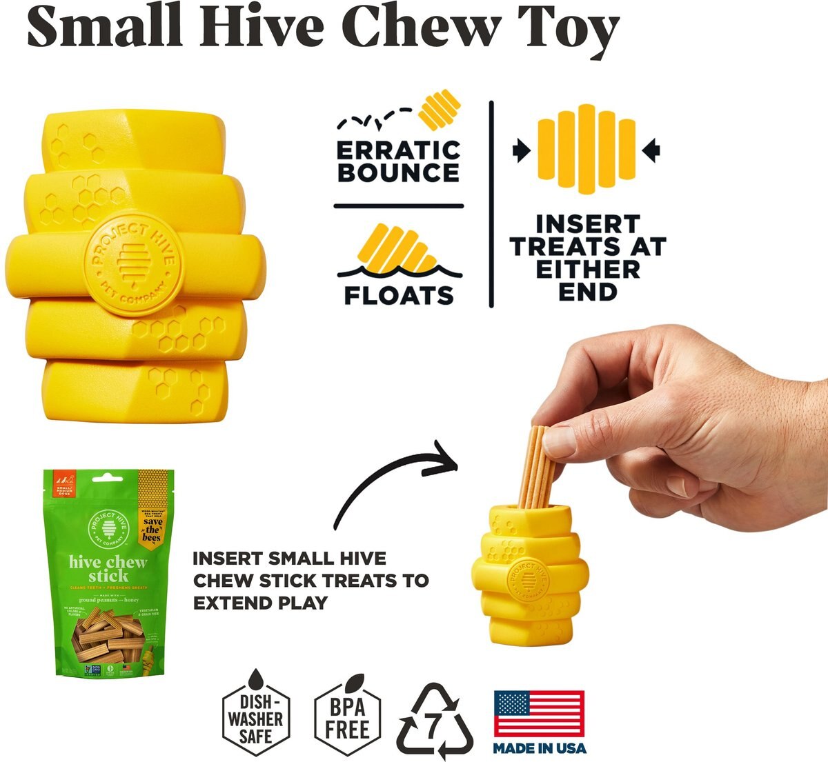 Project Hive Pet Company Interactive Small Dog Toys and Treats Bundle