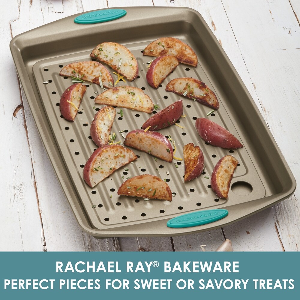 Rachael Ray Cucina Nonstick Bakeware and Tool Set  6 Piece  Agave Blue
