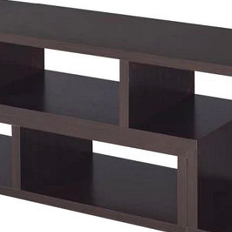 47 Inch 2 Piece Convertible Bookcase TV Media Entertainment Console， Brown